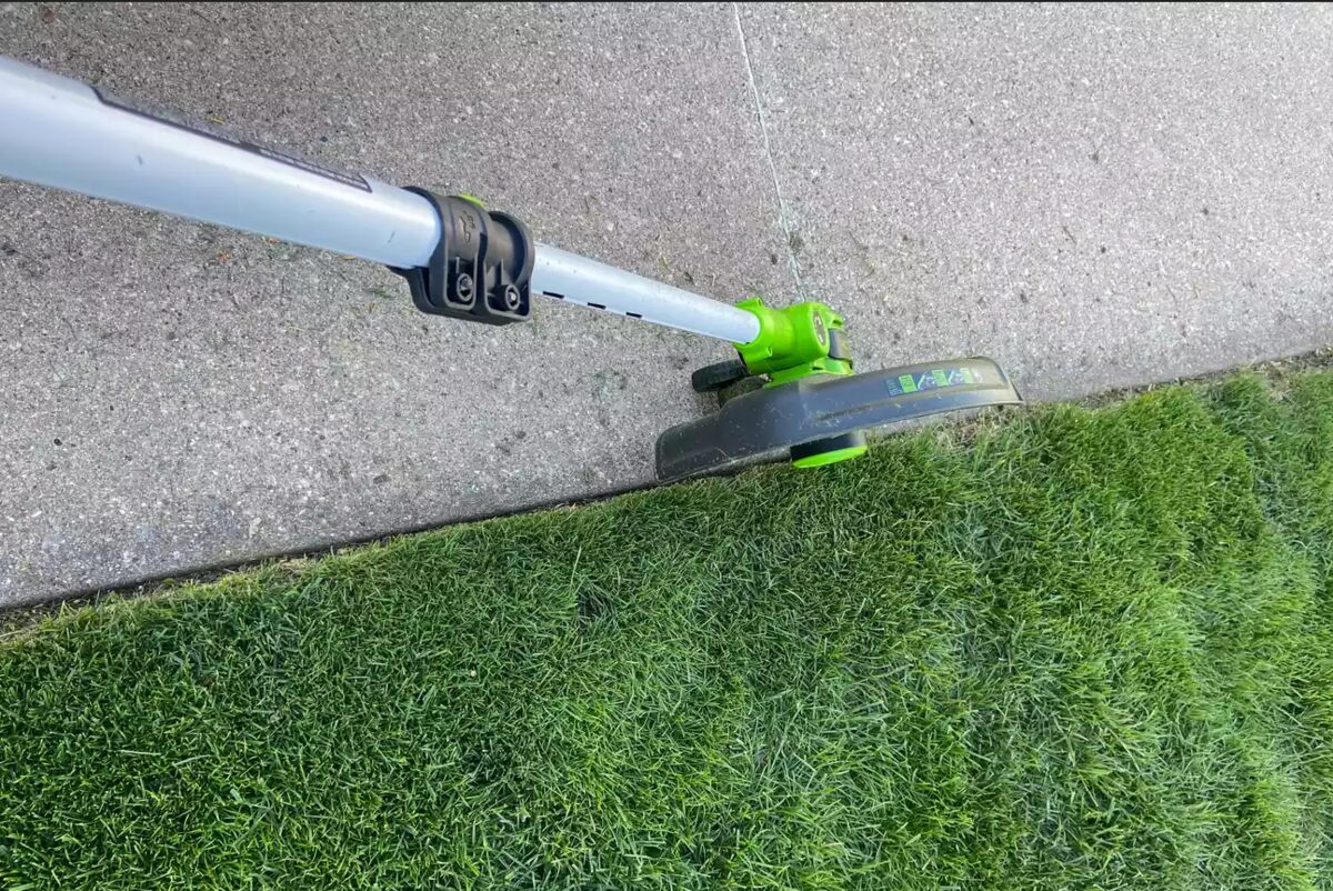 String trimmer used for edging and trimming along fences and beds